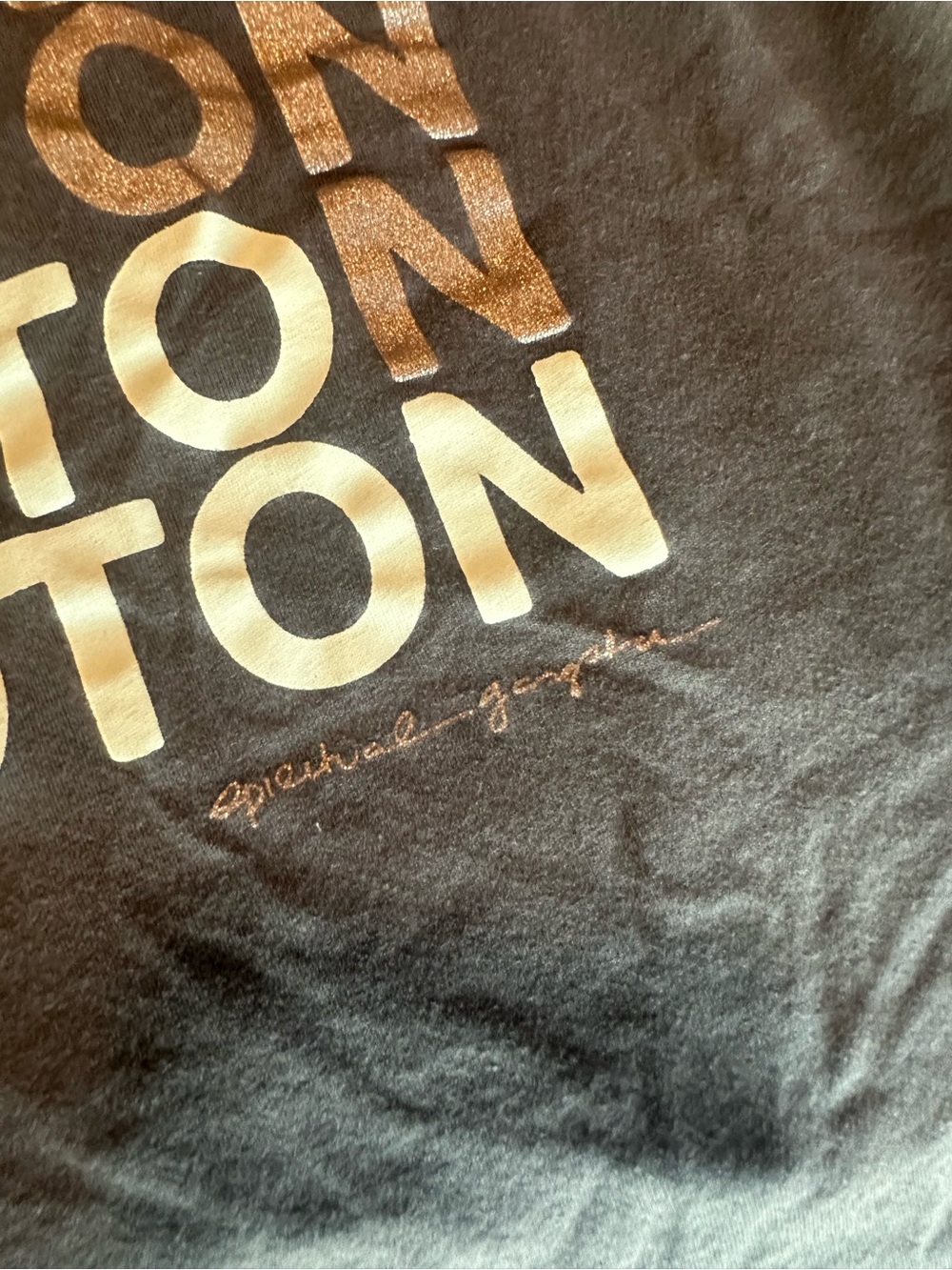 Spiritual Gangster Charcoal Gray Crew Tee with White Neck Print - Picture 2 of 4